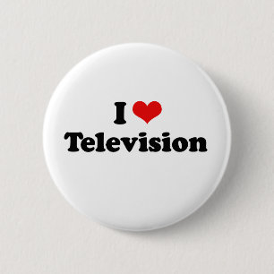 I Liebe TV Tshirt Button