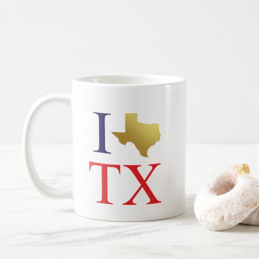 I Liebe TX Kaffee Tasse (Mit Donut)