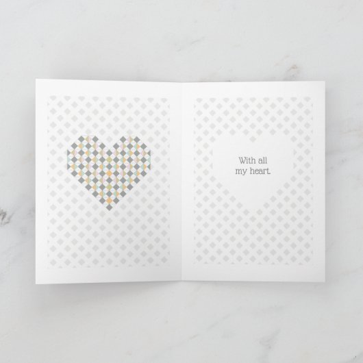 I Liebe U 2 Stücke Gruß-Karten- Karte (Innenseite)