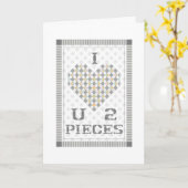 I Liebe U 2 Stücke Gruß-Karten- Karte (Gelbe Blume)