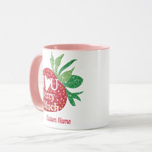 I Liebe U Berry viel benutzerdefinierte Tasse, per Tasse (Vorderseite Links)