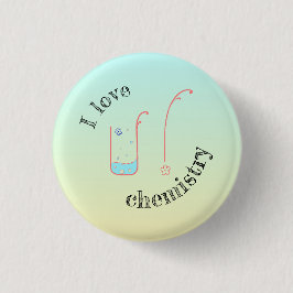 I Liebe U/Chemie-Taste mit Becherdesign. Button