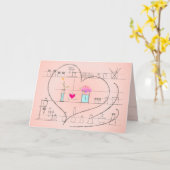 "I Liebe U", durch Glasware geschrieben - leere Ka Karte (Gelbe Blume)