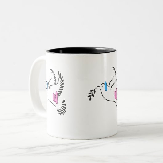 I Liebe U Geschenk für dich Zweifarbige Tasse (Vorderseite Links)