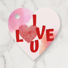 i LIEBE u Geschenkanhänger