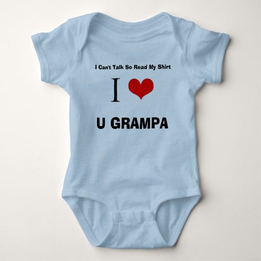 I Liebe U Grampa Baby Strampler (Vorderseite)