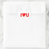 I LIEBE U Herz-Aufkleber (Tasche)