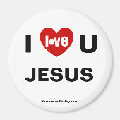 I Liebe U JESUS Kühlschrank Magnet (Vorne)