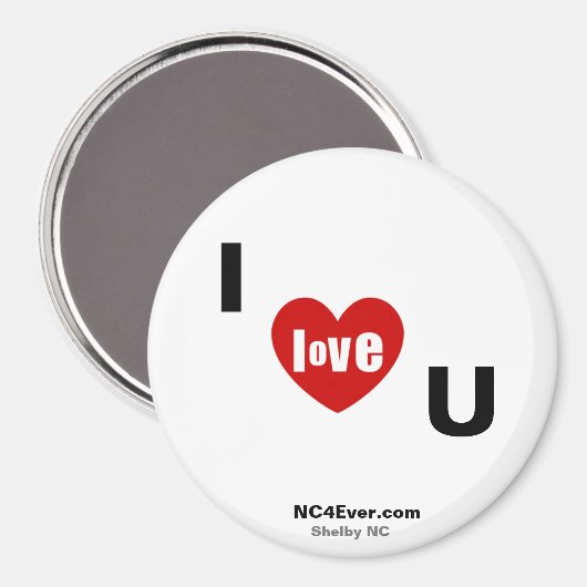 I Liebe U Kühlschrank Magnet (Vorderseite/Rückseite)