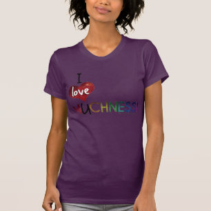 I Liebe U MUCHNESS Inspirational Glitzer-T - Shirt