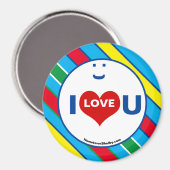 I LIEBE U Multi color Kühlschrank Magnet (Vorderseite/Rückseite)