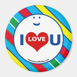 I LIEBE U Multi color Kühlschrank Magnet