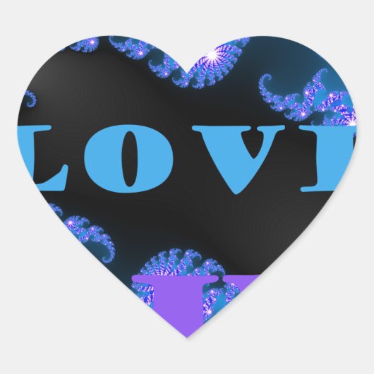 I Liebe U.png Herz-Aufkleber (Vorderseite)