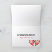 I Liebe U Retro Liebe Herztext Typografie Karte (Innenseite)