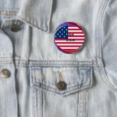 I Liebe U.S.A. Swirl: Patriotische Herzkunst Print Button (Beispiel)