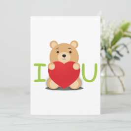 I Liebe U Taddy Feiertagskarte