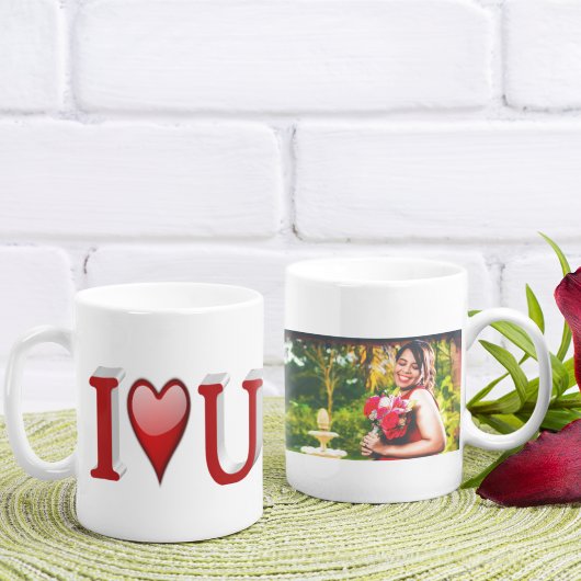 I LIEBE U VALENTINSTAG FOTO KAFFEETASSE