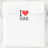 I Liebe uae Quadratischer Aufkleber (Tasche)