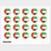 I Liebe Uae Runder Aufkleber (Blatt)