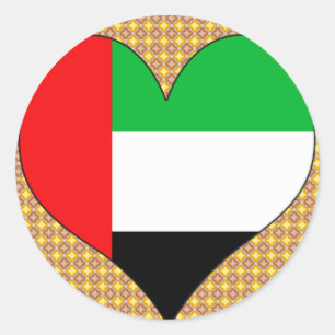 I Liebe Uae Runder Aufkleber