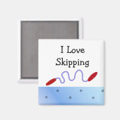 I Liebe Überspringen Magnet (Vorderseite/Rückseite)