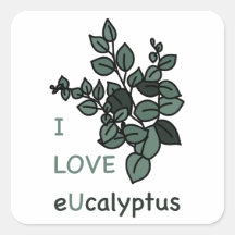I LIEBE Ucalyptus Sticker