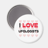 I LIEBE UFOLOGISTEN MAGNET (Vorderseite/Rückseite)