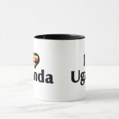 I Liebe Uganda Flag Tasse (Zentrum)