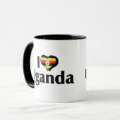 I Liebe Uganda Flag Tasse (Vorderseite Links)