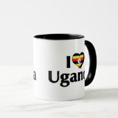 I Liebe Uganda Flag Tasse (VorderseiteRechts)