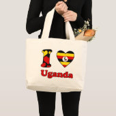 I Liebe Uganda Jumbo Stoffbeutel (Vorderseite (Produkt))