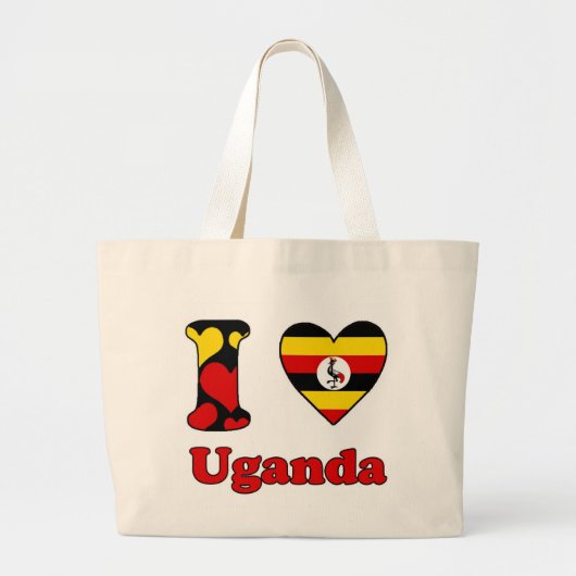 I Liebe Uganda Jumbo Stoffbeutel (Vorne)