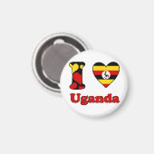 I Liebe Uganda Magnet (Vorderseite/Rückseite)