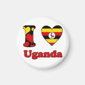 I Liebe Uganda Magnet (Vorne)