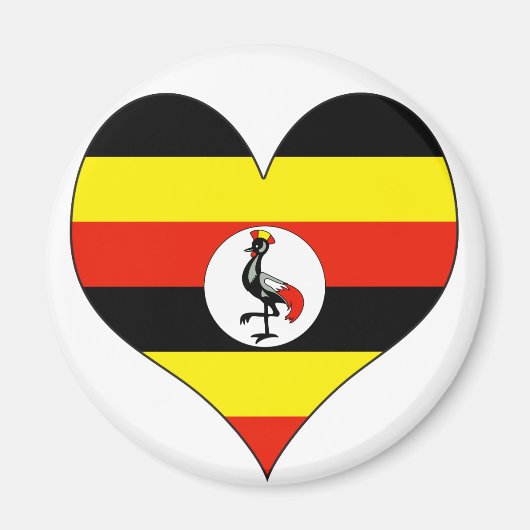 I Liebe Uganda Magnet (Vorne)