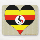 I Liebe Uganda Mousepad (Vorne)