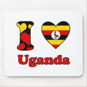 I Liebe Uganda Mousepad (Vorne)