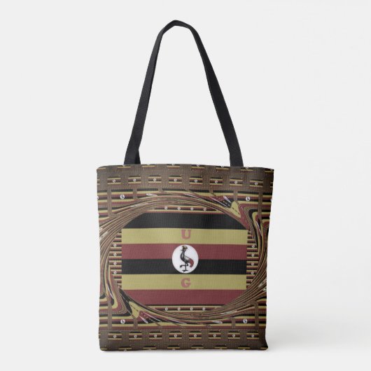 I Liebe Uganda Perfect Crane UG Monogram Logo Tasche (Rückseite)