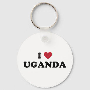 I Liebe Uganda Schlüsselanhänger