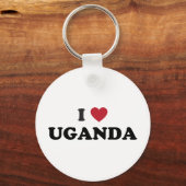I Liebe Uganda Schlüsselanhänger (Vorderseite)