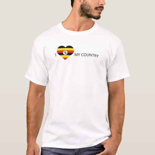 I Liebe Uganda T-Shirt (Vorderseite)