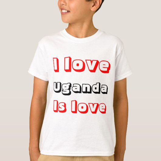 I Liebe Uganda T-Shirt (Vorderseite)
