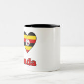 I Liebe Uganda Zweifarbige Tasse (Mittel)