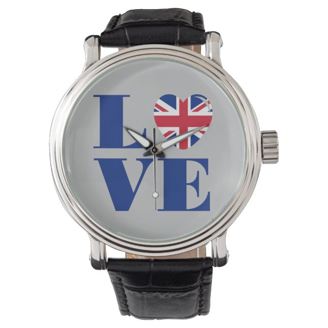I LIEBE UK ARMBANDUHR (Vorderseite)