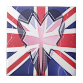 "I Liebe UK" Art Print Fliese (Vorderseite)