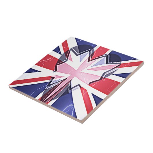 "I Liebe UK" Art Print Fliese (Seite)