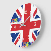 I Liebe UK Art Print Große Wanduhr (Winkel)
