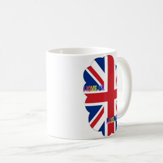 I Liebe UK Art Print Kaffeetasse (VorderseiteRechts)