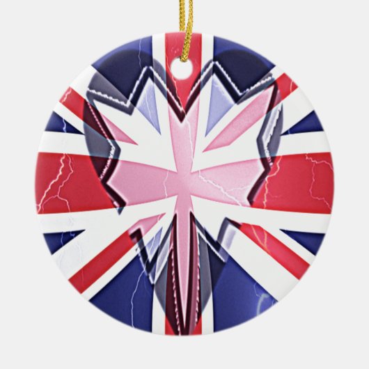 "I Liebe UK" Art Print Keramik Ornament (Vorne)