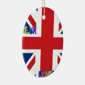I Liebe UK Art Print Keramik Ornament (Rechts)